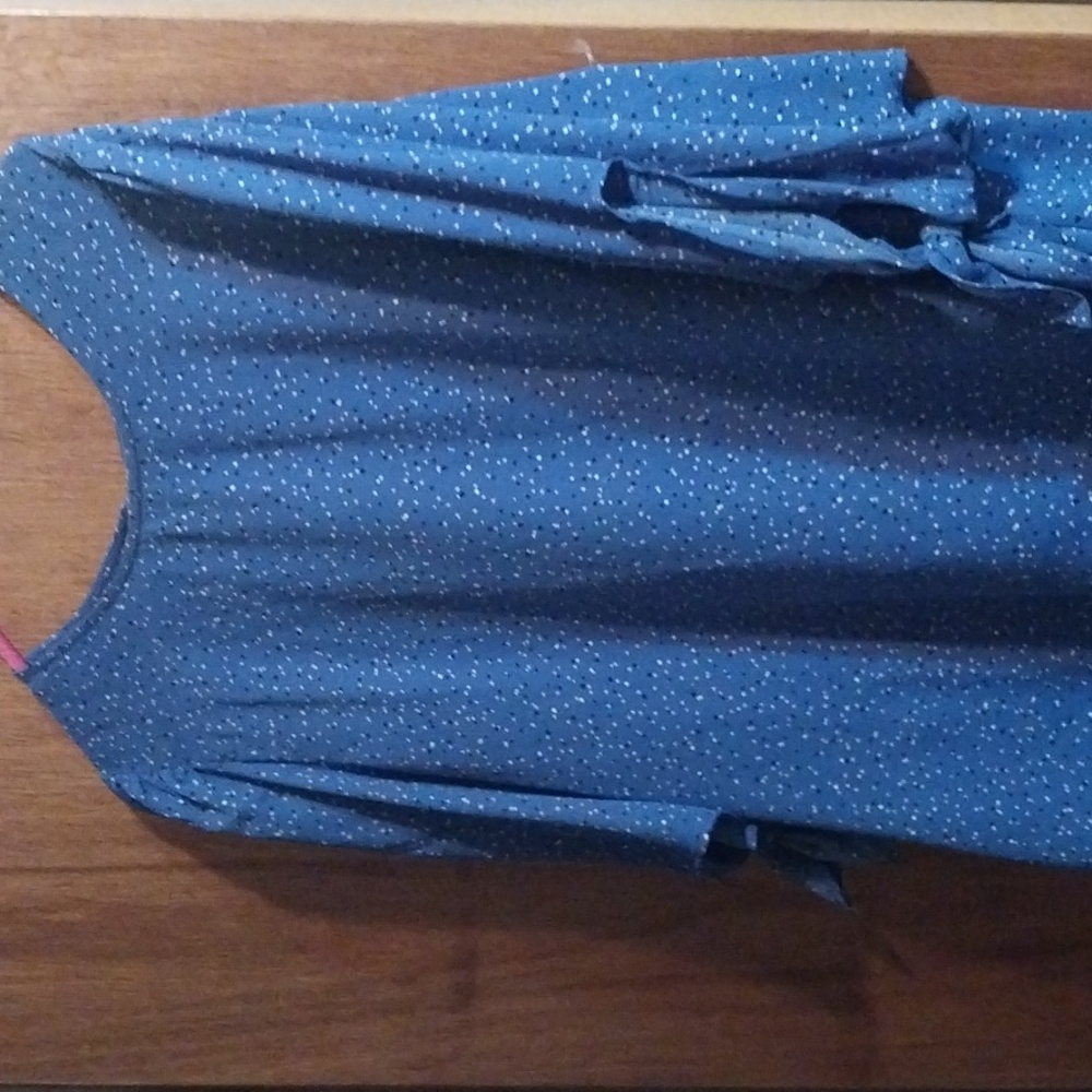 CeCe Blue Spec Blouse